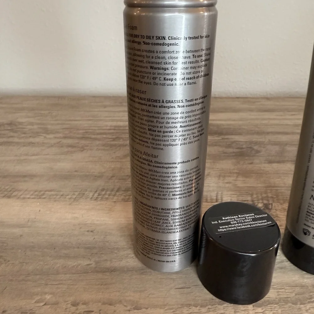 New Mary Kay MK Men Shave Foam 6.5Oz & Daily Facial Wash 4.7 Oz Set Discontinued
